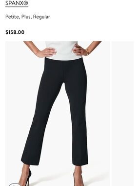 SPANX Black Bootcut Ponte Pants - High Rise